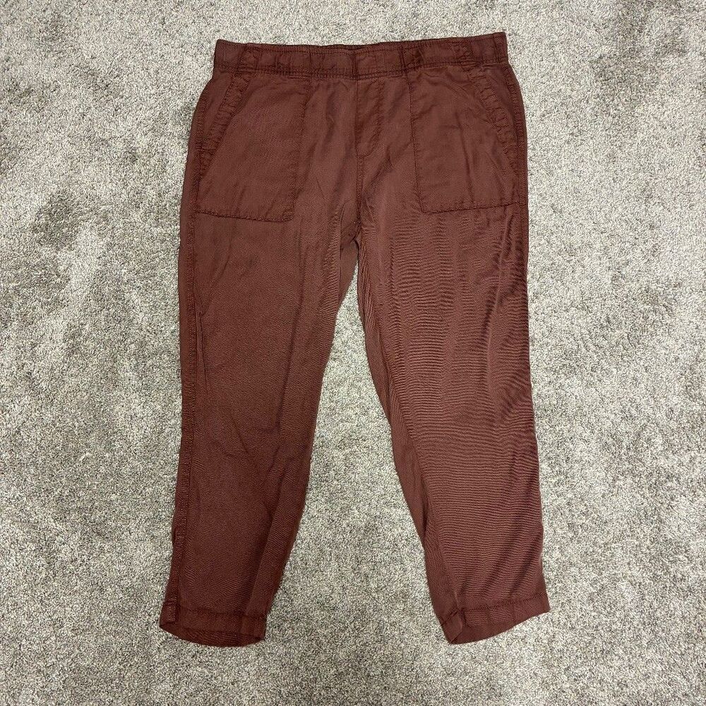 GAP Women's Large Mauve 100% Lyocell Joggers Pull On Casual Soft Pants Comfort